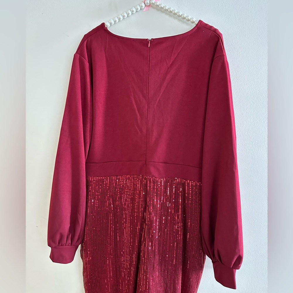 Grace Karin| Midi Sequined Long Sleeve Cocktail Dress - Picture 13 of 15